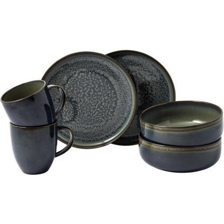 Villeroy & Boch Serviesset Crafted - Breeze GrijsBlauw - 6-delig / 2 personen