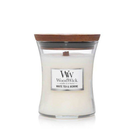 WoodWick geurkaars White Tea & Jasmine Medium