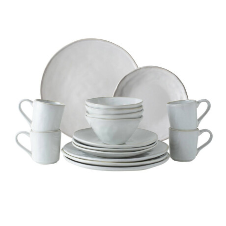 Dutch Rose serviesset (16-delig) Wit