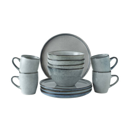 Dutch Rose Serenity serviesset (12-delig) Grijs