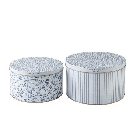 Laura Ashley Blueprint Collectables bewaarblikken Candy Stripe en Woodruff (set van 2)