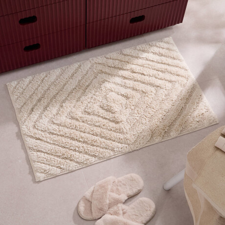NOUS Living badmat rechthoek ecru (80x50 cm)
