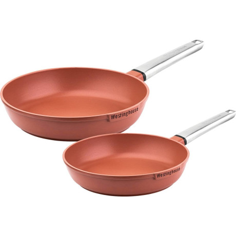 Westinghouse Koekenpannenset Performance - ø 24 en 28 cm - Rood - Inductie en alle andere warmtebronnen