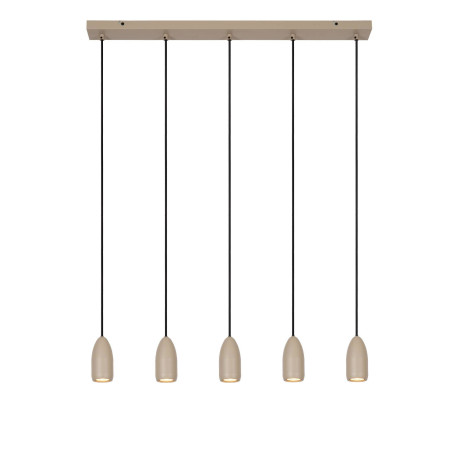 Lucide EVORA - Hanglamp - Ø 10 cm - 5xGU10 - Taupe