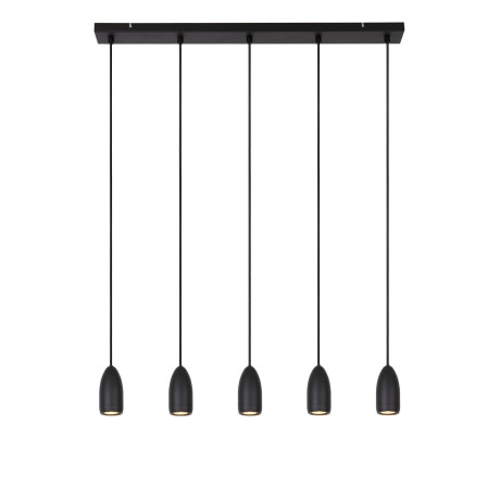 Lucide EVORA - Hanglamp - Ø 10 cm - 5xGU10 - Zwart