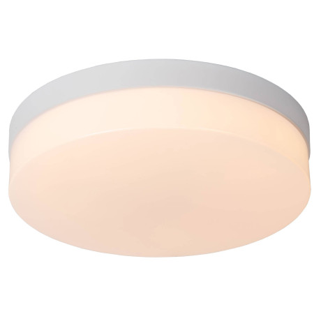 Lucide BISKIT - Plafonnière Badkamer - Ø 28 cm - LED - 1x18W 2700K - IP44 - Beweging & dag/nacht sensor - Wit