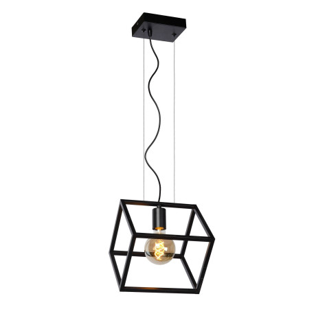 Lucide FABIAN - Hanglamp - 1xE27 - Zwart