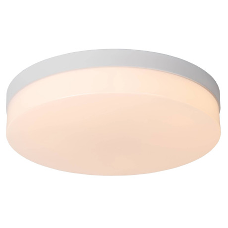 Lucide BISKIT - Plafonnière Badkamer - Ø 34,5 cm - LED - 1x24W 2700K - IP44 - Beweging & dag/nacht sensor - Wit