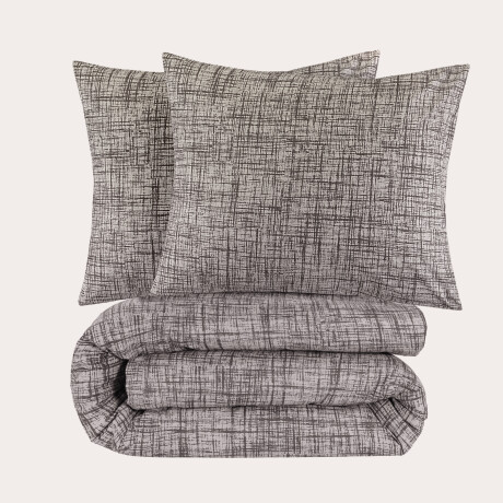 NOUS Living katoenen dekbedovertrek 2-persoons grijs (200x220 cm)