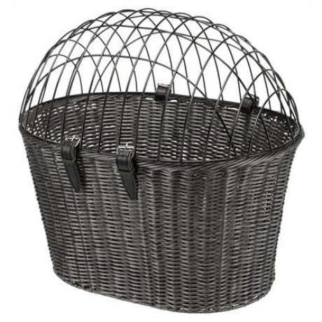 Trixie Stuur fietsmand met draadkap Antraciet 44X34X41 cm