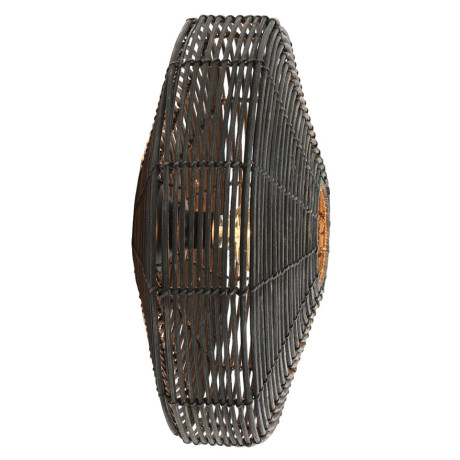 Light & Living Wandlamp 'Mataka' 51cm, rotan donker bruin, kleur Donkerbruin