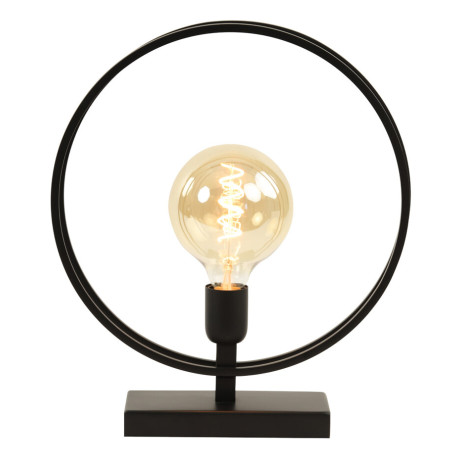 Light & Living Tafellamp 'Rudra' 35cm, mat zwart