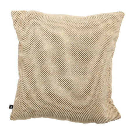Sierkussen met blokjes - beige - 60x60 cm