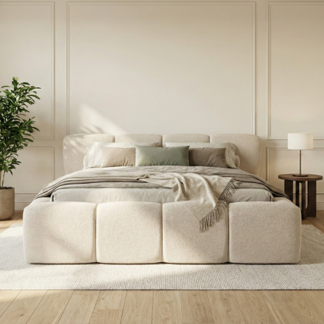 2-Persoons Boxspring Met Opbergruimte - Ostuni - Beige 160x200 Cm - - Inclusief Topper - Dekbed-Discounter.nl