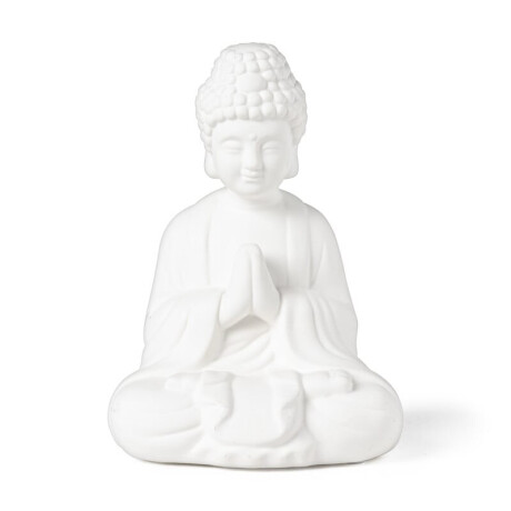 Boeddha porselein - wit - 14.2x11.2x19 cm