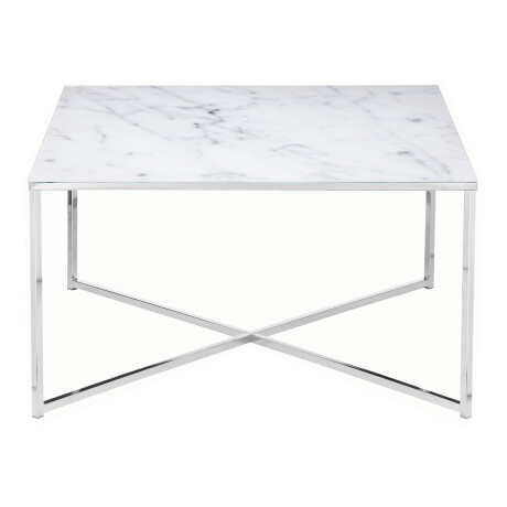 Artistiq Salontafel 'Chloè', 80cm, Marmerlook, kleur Wit