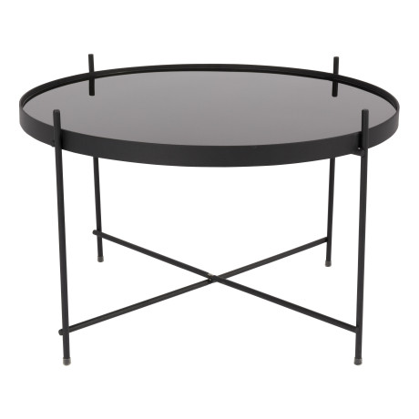 Zuiver Ronde Salontafel 'Cupid' Glas, kleur Zwart