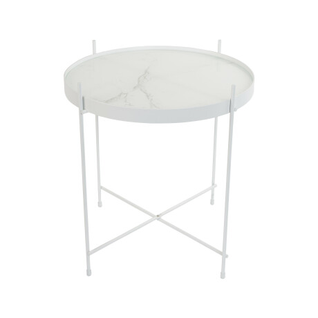 Zuiver Ronde Bijzettafel 'Cupid' Marmerlook, 43cm