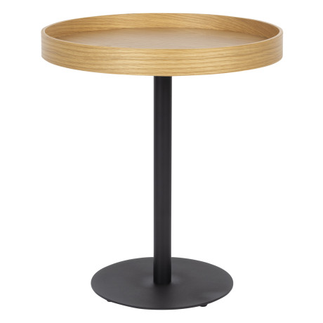 ZILT Ronde Bijzettafel 'Andreanna' 40cm, kleur Eiken