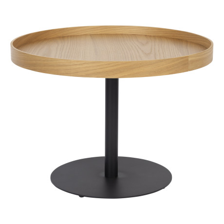 ZILT Ronde Bijzettafel 'Andreanna' 56cm, kleur Eiken