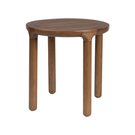 Zuiver Ronde Bijzettafel 'Storm' Eikenhout, 45cm, kleur Walnoot