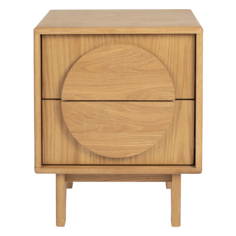 Zuiver Bijzettafel/Nachtkastje 'Groove' Eiken, Met 2 laden