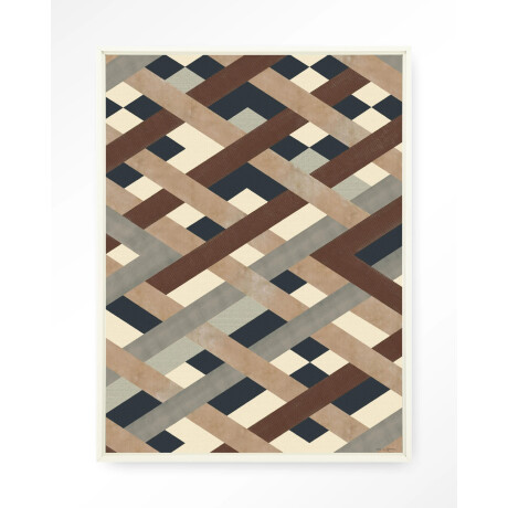 Urban Cotton Wandkleed 'Timber' 145 x 190cm in Floating Frame - off white