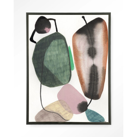 Urban Cotton Wandkleed 'Mobility' 80 x 110cm in Floating Frame - black