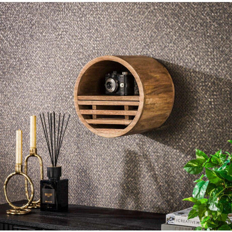 LifestyleFurn Rond Wandrek 'Emilee' Mangohout, Ø30cm
