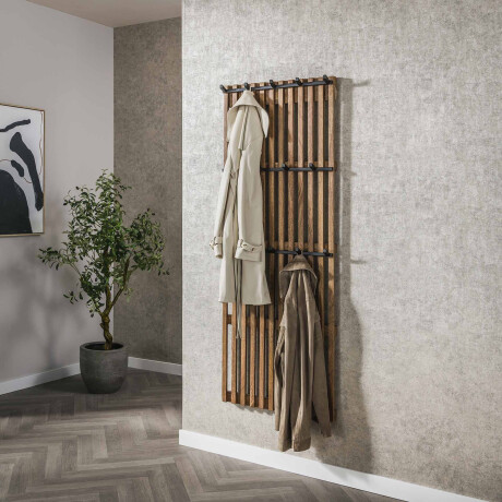 LifestyleFurn Kapstok 'Darah' Latjes Mangohout met 14 haken, 160 x 60cm