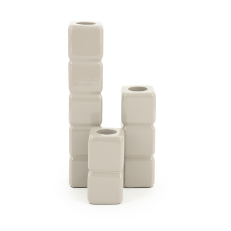 By-Boo Kaarshouder 'Cube' Set van 3 stuks, kleur Taupe