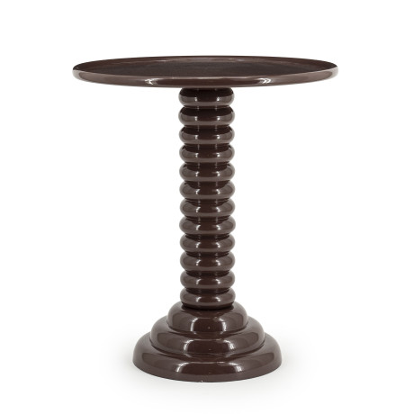 By-Boo Bijzettafel 'Basco' 47cm, kleur Bruin