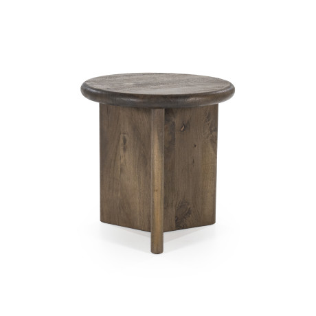 By-Boo Bijzettafel 'Leoti' Mangohout, 45cm, kleur Bruin