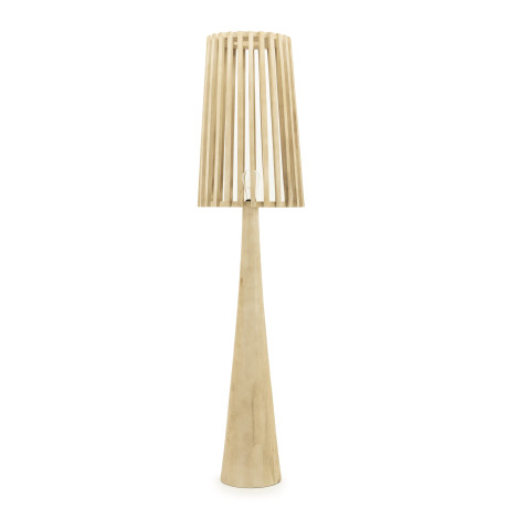 By-Boo Vloerlamp 'Guard' Mangohout, 162cm hoog, kleur Naturel