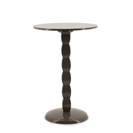 By-Boo Ronde Bijzettafel 'Prinz' 37cm, kleur Donker Taupe