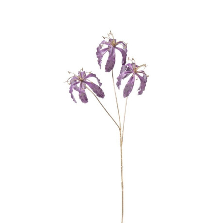 Kunstbloem gloriosa - goudkleurig/paars - 60 cm