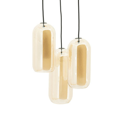 By-Boo Hanglamp 'Shona' Glas, 3-lamps