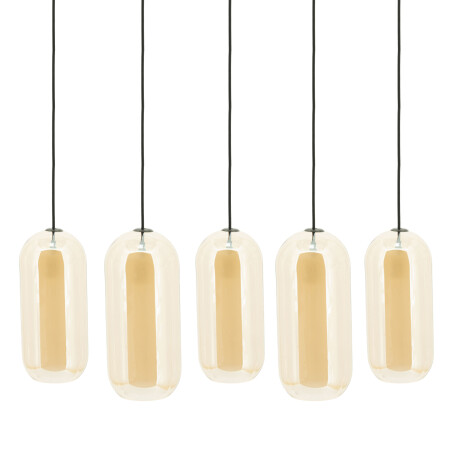 By-Boo Hanglamp 'Shona' Glas, 5-lamps