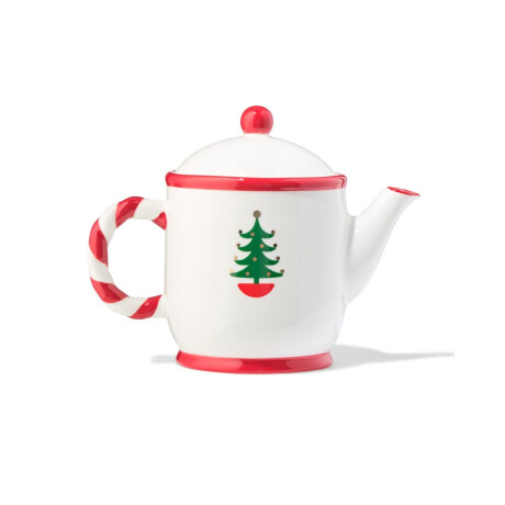 HEMA HEMA Theepot 22x12x17cm Keramiek Kerst (wit)