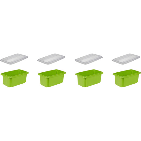 keeeper Organizer Emil Opbergbox, 7 L, met deksel, hoogwaardige kunststof (set, 4-delig)