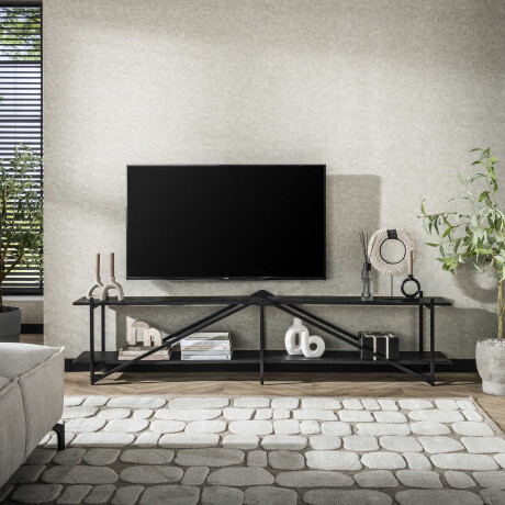 LifestyleFurn TV-meubel 'Jerrod' Liquid metal, 220cm