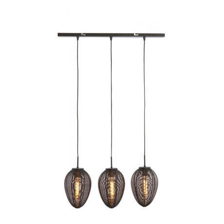 Light & Living Hanglamp 'Yaelle' 3-Lamps, kleur Mat Zwart