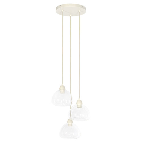 Light & Living Hanglamp 'Bisho' 3-Lamps, kleur Crème