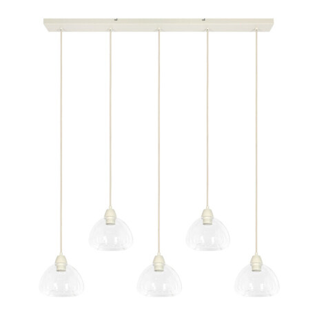 Light & Living Hanglamp 'Bisho' 5-lamps, kleur Crème