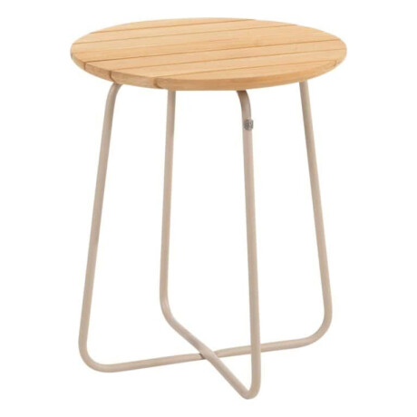 4 Seasons Outdoor Bijzettafel Verdi Teak-Latte Ø45 cm