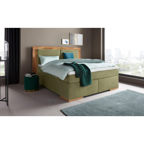 Places of Style Boxspring Cup met massief houten frame, met topmatras, in 2 hardheden, in 3 breedten