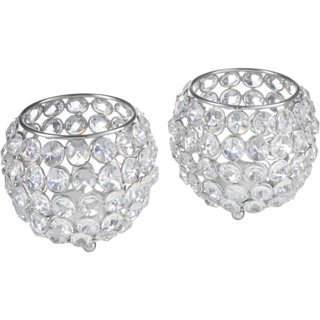 Home affaire Waxinelichthouder Kristal (set, 2 stuks)