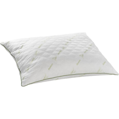 2e Halve Prijs Leen Bakker - Hoofdkussen Bamboe - 60x70 Cm - Synthetisch/Bamboe - Wit