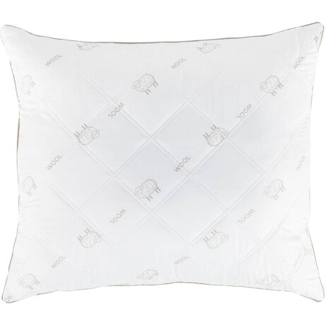 2e Halve Prijs Leen Bakker - Hoofdkussen - Wol - 60x70 Cm - Wol/Synthetisch - Wit
