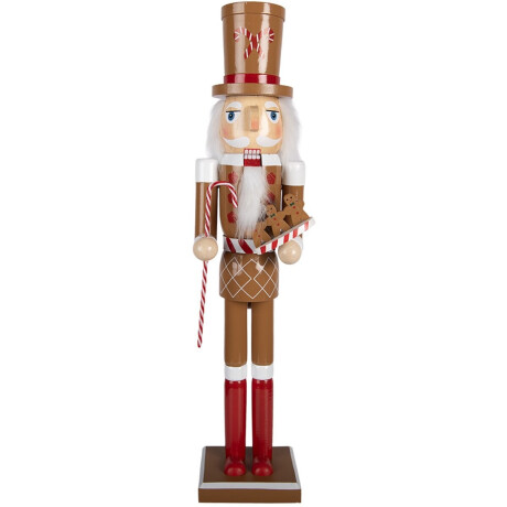 Clayre & Eef Kerstdecoratie Beeld Notenkraker Bruin Hout
